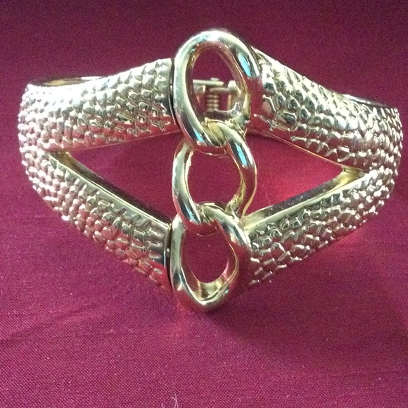CLEARANCE: Goldtone Cuff Bracelet - Picture 1 of 5